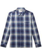 Altea - Harris Checked Cotton and Lyocell-Blend Flannel Shirt - Blue