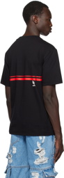 GCDS Black Striped T-Shirt