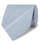 TOM FORD - 8.5cm Striped Silk and Linen-Blend Tie - Men - Light blue