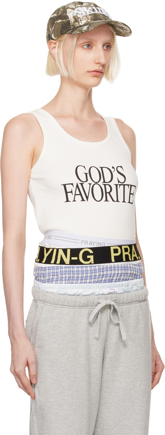 Praying White 'God's Favorite' Tank Top Praying