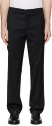 Filippa K Black Elastic Waist Tailored Trousers