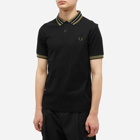 Fred Perry Authentic Men's Textured Collar Polo Shirt in Black