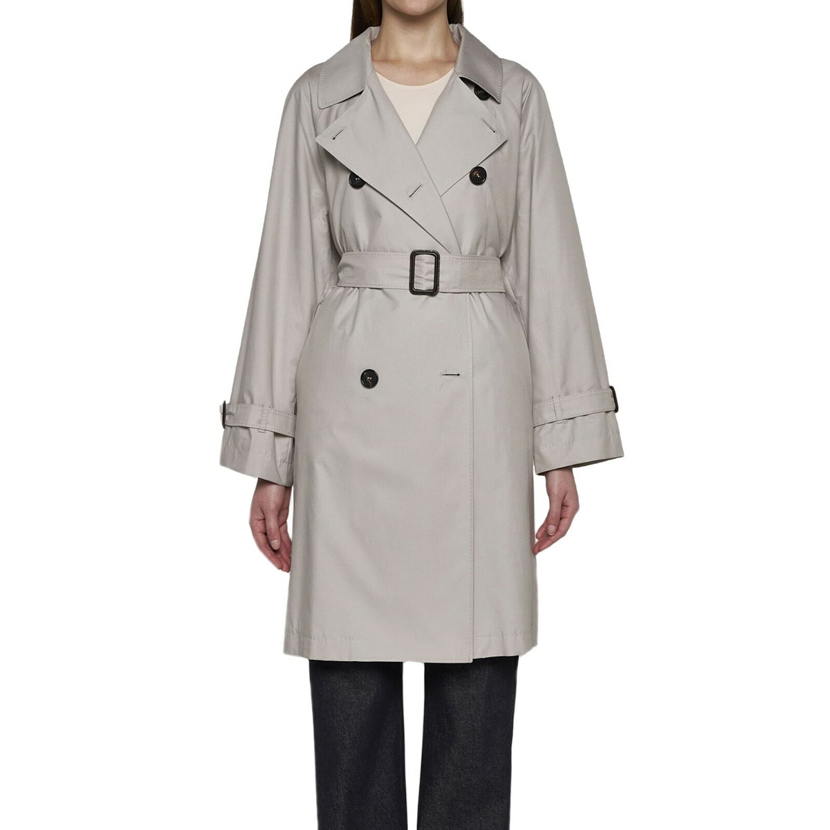 Max Mara The Cube The Cube Blend Cotton Trench Coat Max Mara
