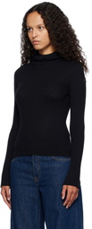 Moncler Black Virgin Wool Hoodie