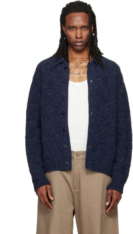 Photo: YMC Navy Rat Pack Cardigan