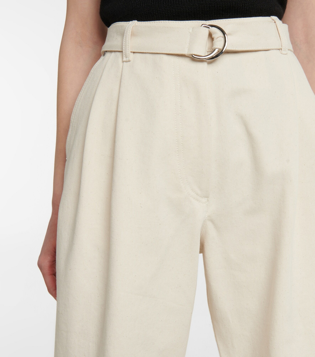 Peter Do - Belted high-rise wide-leg jeans