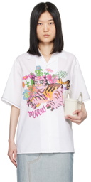 Marni White Funky Flowers Shirt
