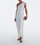 Pucci Iride one-shoulder silk twill gown