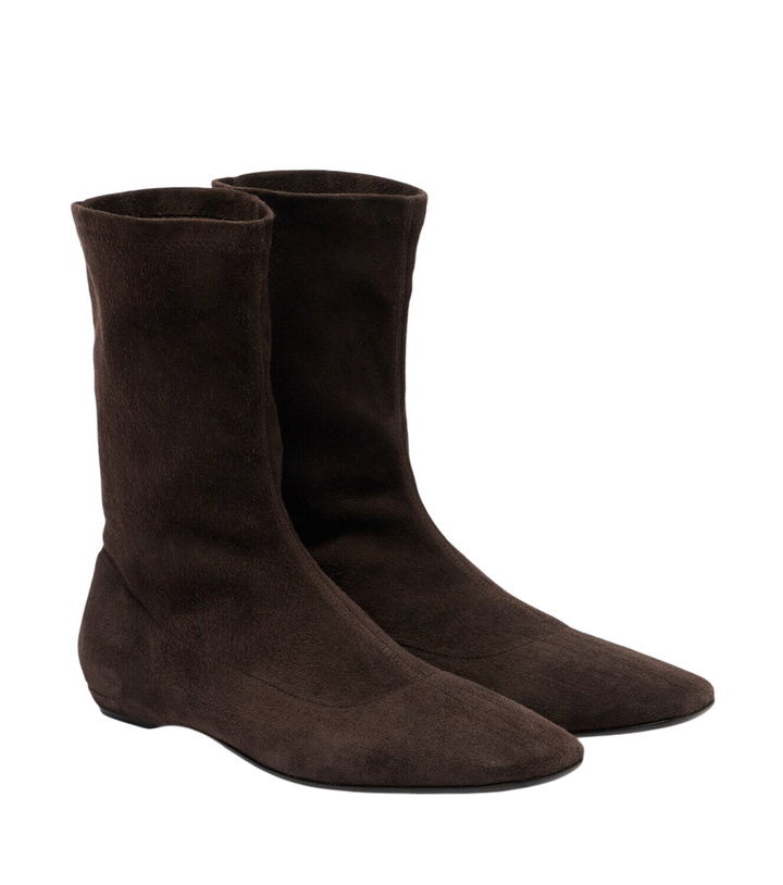 Photo: The Row Cindy suede ankle boots