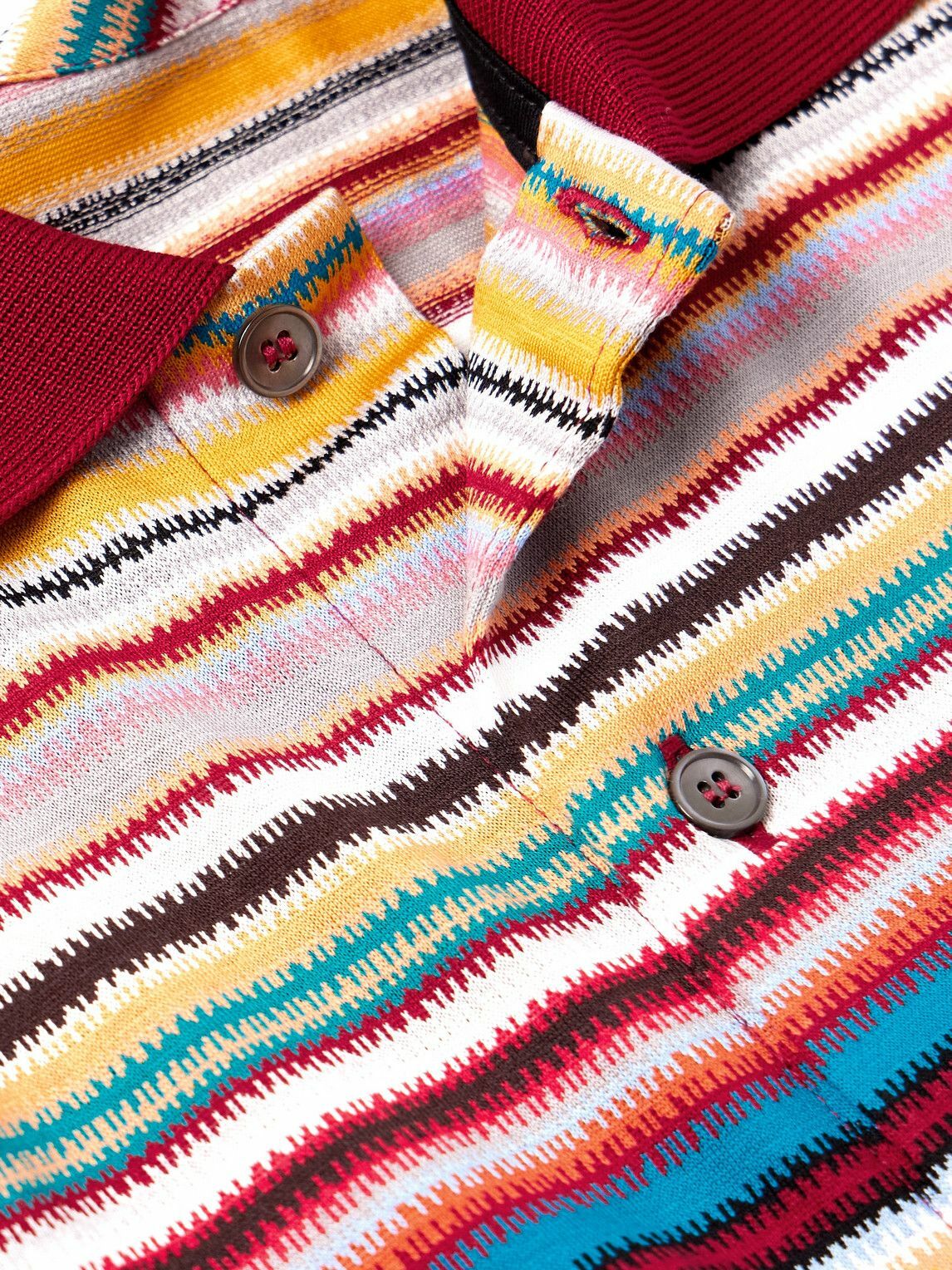 Paul Smith - Striped Cotton Polo Shirt - Red