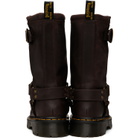 Dr. Martens Brown Anistone Hi Leather Biker Boots
