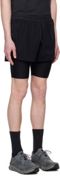 OVER OVER Black Two Layer Shorts