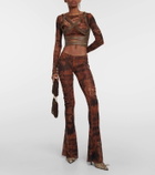 Jean Paul Gaultier x KNWLS printed jersey flared leggings