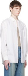 stein White Suvin Cotton Oversized Regular Collar Shirt