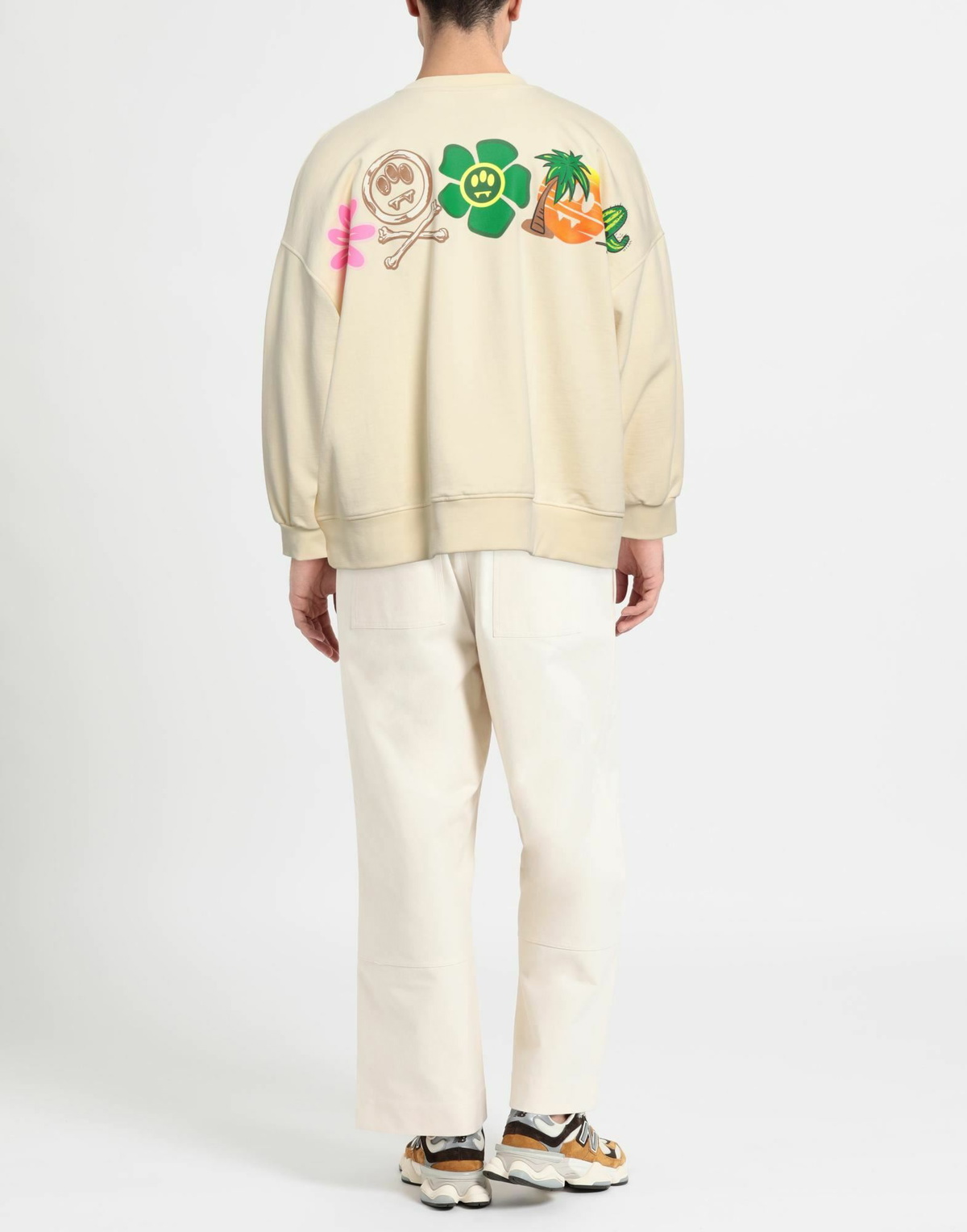 Barrow Mens Sweatshirt Pastel in Yellow