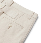 Junya Watanabe - Tapered Cotton and Linen-Blend Canvas Trousers - Neutrals
