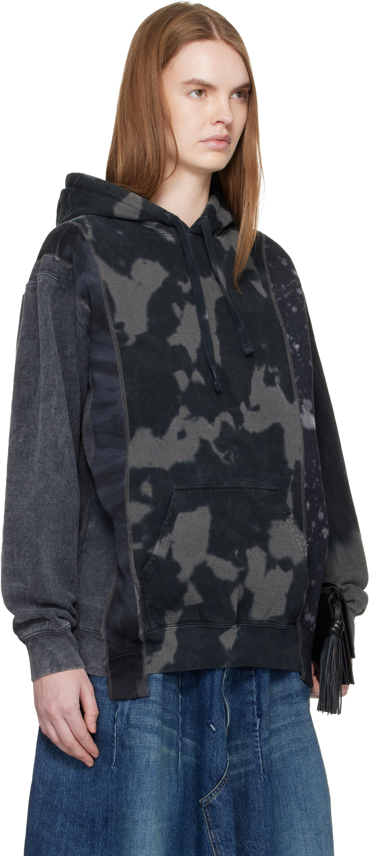 NEEDLES Black Mishmash 5 Cut Hoodie