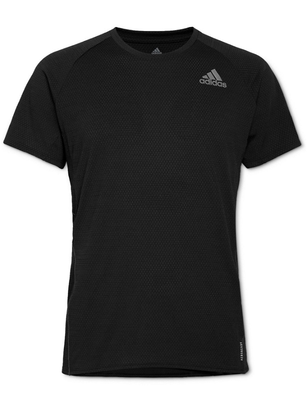 Photo: adidas Sport - Runner Logo-Print Recycled Primegreen T-Shirt - Black