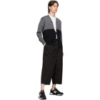 Comme des Garcons Homme Black Garment-Dyed Twill Trousers
