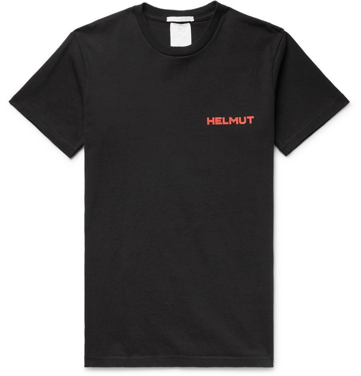 Photo: Helmut Lang - Slim-Fit Logo-Print Cotton-Jersey T-Shirt - Men - Black