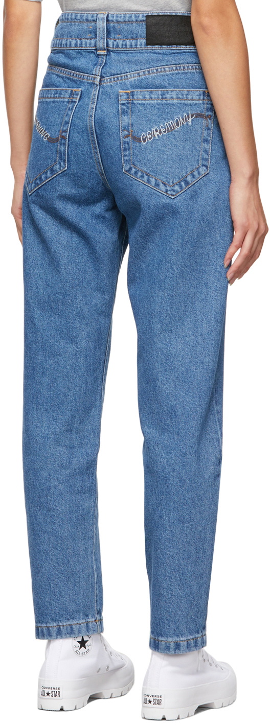 Opening Ceremony Blue High-Rise Cigarette Jeans
