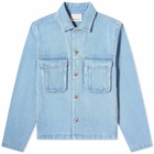 Magic Castles Men's Pocket Overshirt in Ice Blue