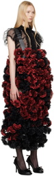 Noir Kei Ninomiya Red & Black Floral Maxi Skirt