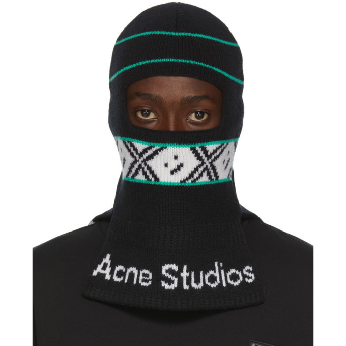 Photo: Acne Studios Black Jacquard Logo Balaclava