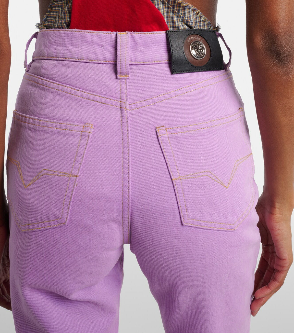 Versace High-rise capri jeans