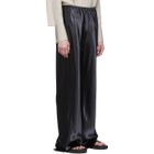 The Row Black Satin Gala Pants