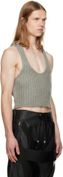 Rick Owens Gray Tower Knit Tank Top