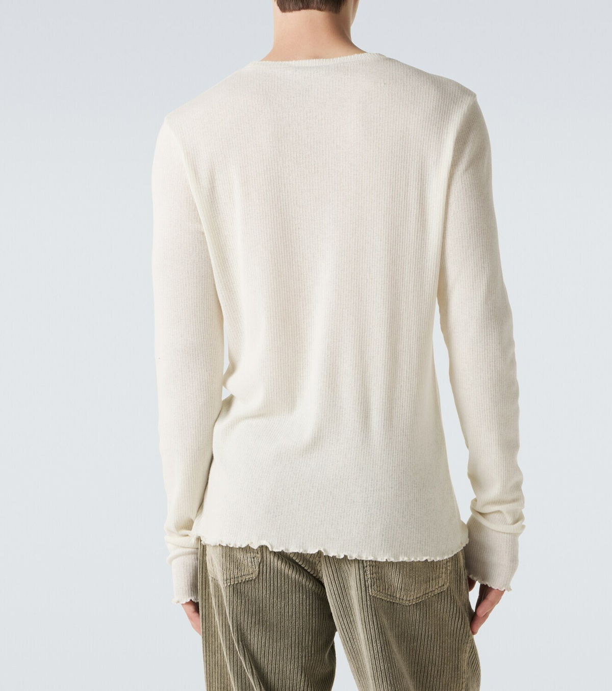 Our Legacy Elongated ribbed-knit cotton-blend top