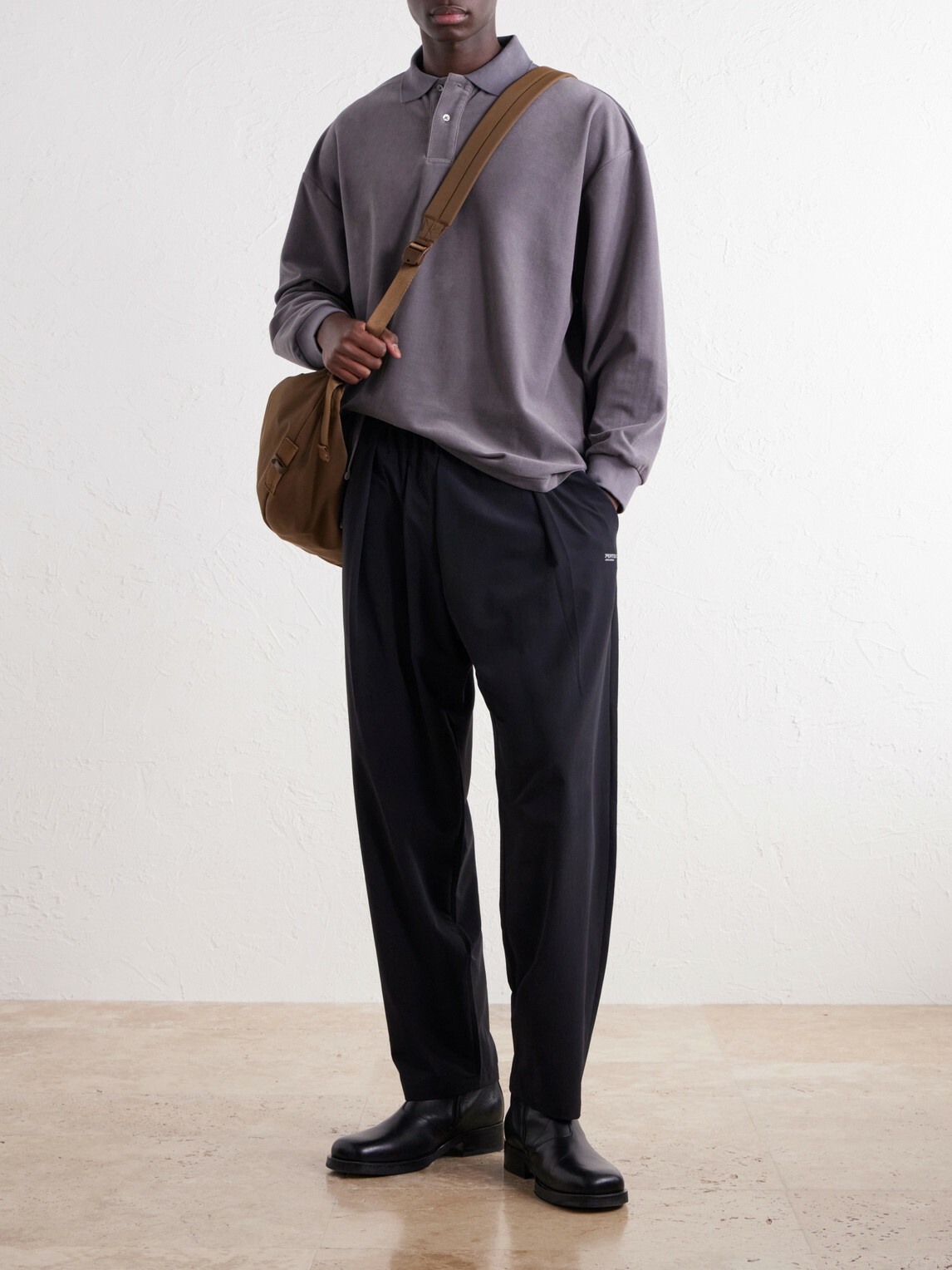 Graphpaper - Cotton-Blend Piqué Polo Shirt - Gray