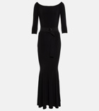 Norma Kamali Off-shoulder fishtail gown