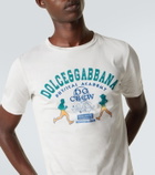 Dolce&Gabbana Embroidered printed cotton jersey T-shirt