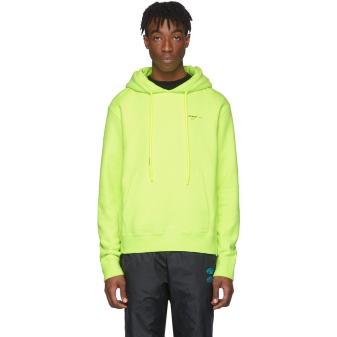 Photo: Off-White Yellow Logo Slim Hoodie