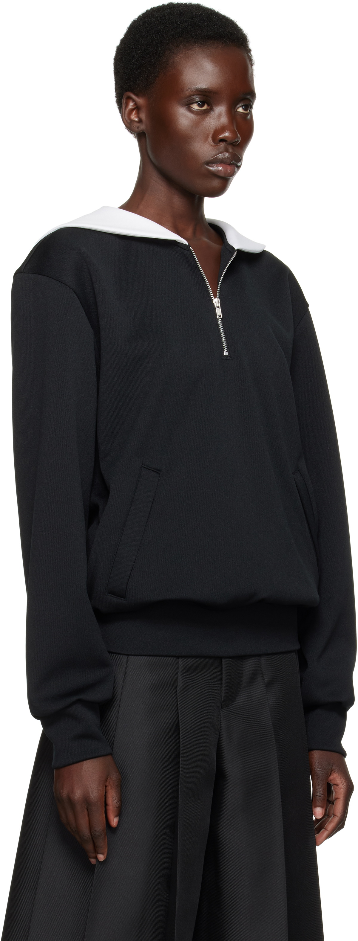 Comme des Garçons Homme Plus Black Half-Zip Sweatshirt