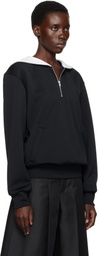 Comme des Garçons Homme Plus Black Half-Zip Sweatshirt