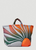 Sunset Puffer Tote Bag in Grey
