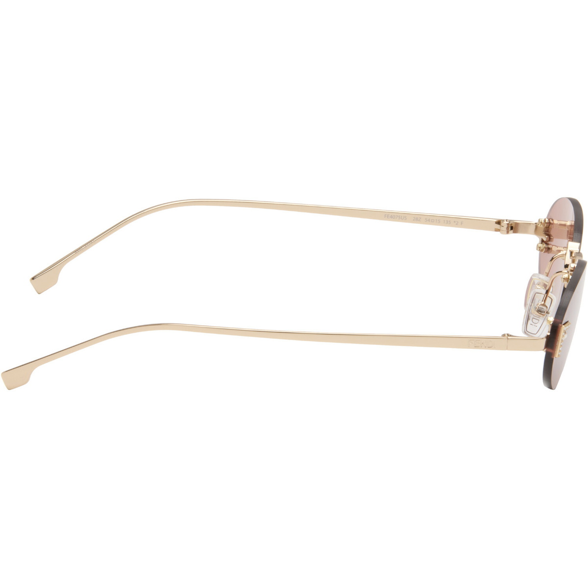 Fendi Gold 'Fendi First' Crystal Sunglasses
