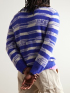 Isabel Marant - Logo-Jacquard Knitted Sweater - Blue