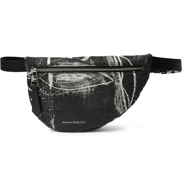 Photo: Alexander McQueen - Printed Nylon Belt Bag - Black
