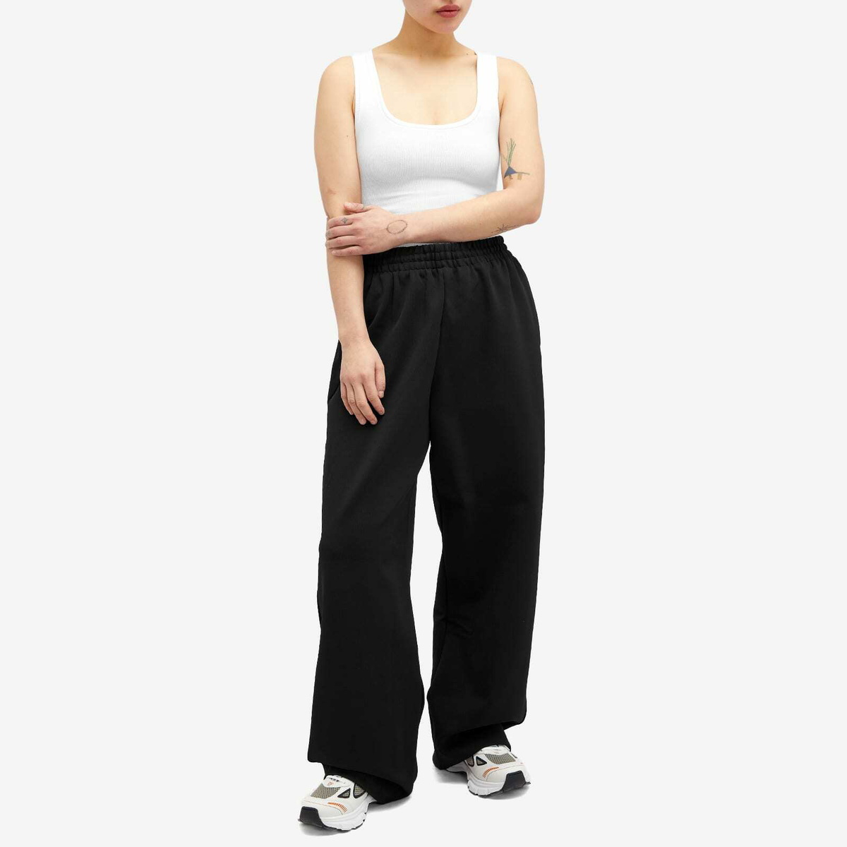 WARDROBE.NYC Women's Crop Tank Top in White