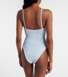 Hunza G Mia beaded cutout swimsuit