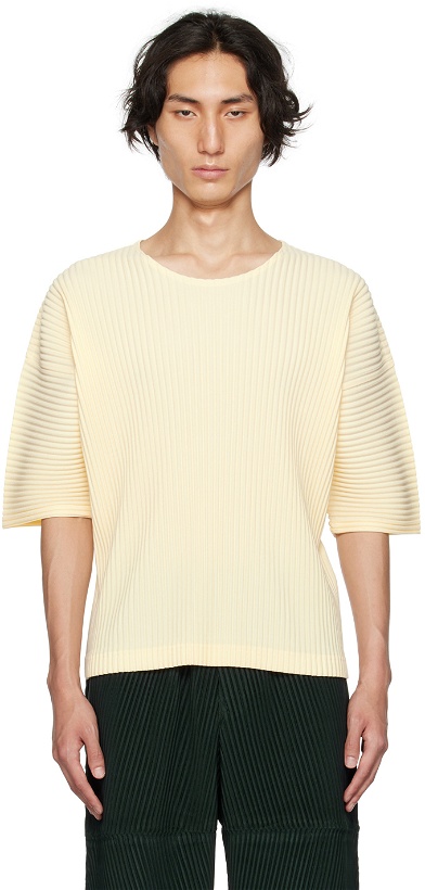 Photo: HOMME PLISSÉ ISSEY MIYAKE Yellow Monthly Color July T-Shirt
