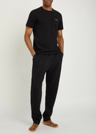 Boss Waffle Cotton-blend T-shirt Black