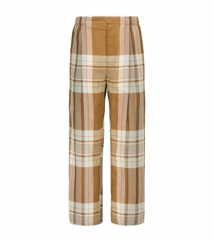 Photo: Lemaire - Pleated checked drawstring pants