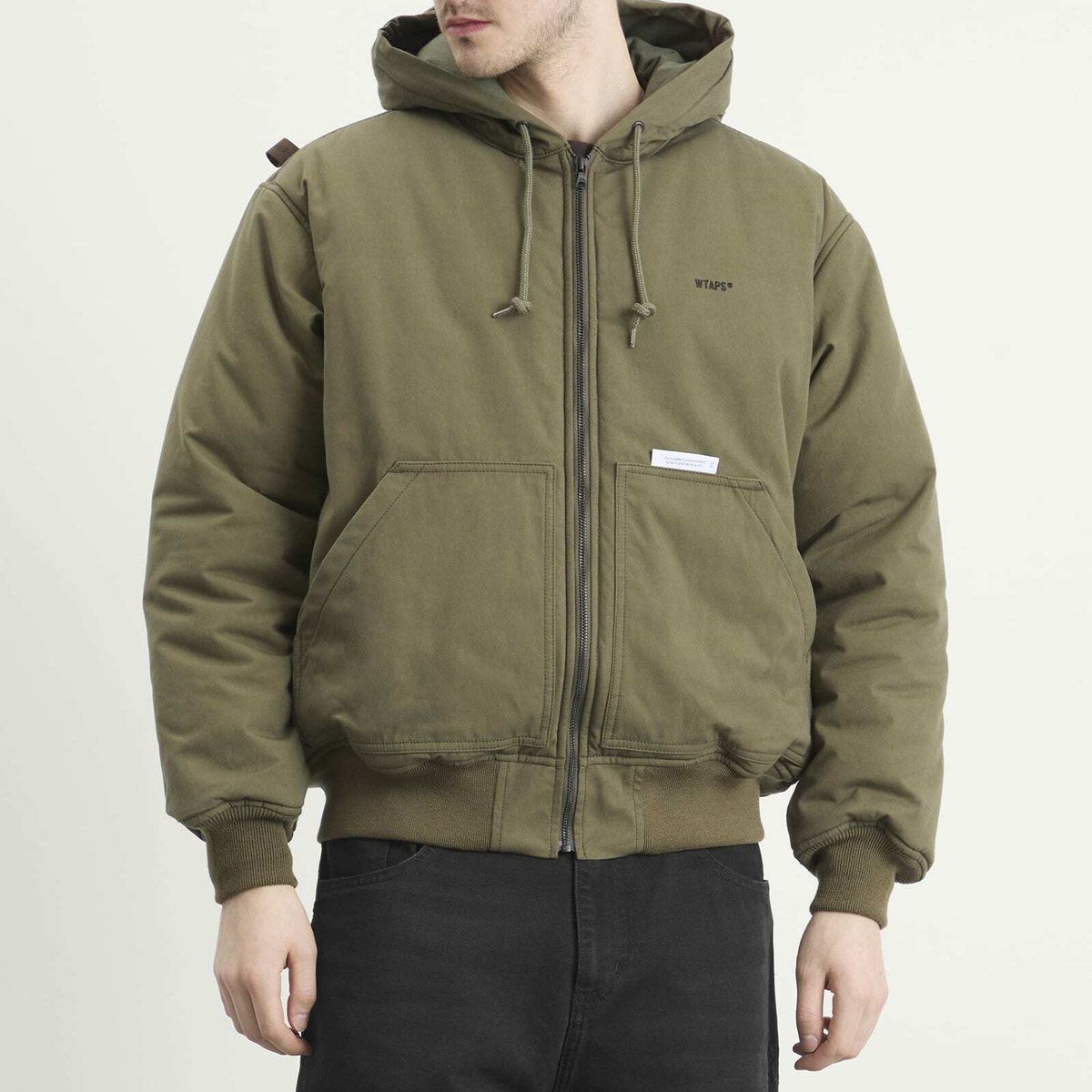 WTAPS Men's Puff Doom Hooded Jacket in Olive Drab WTAPS