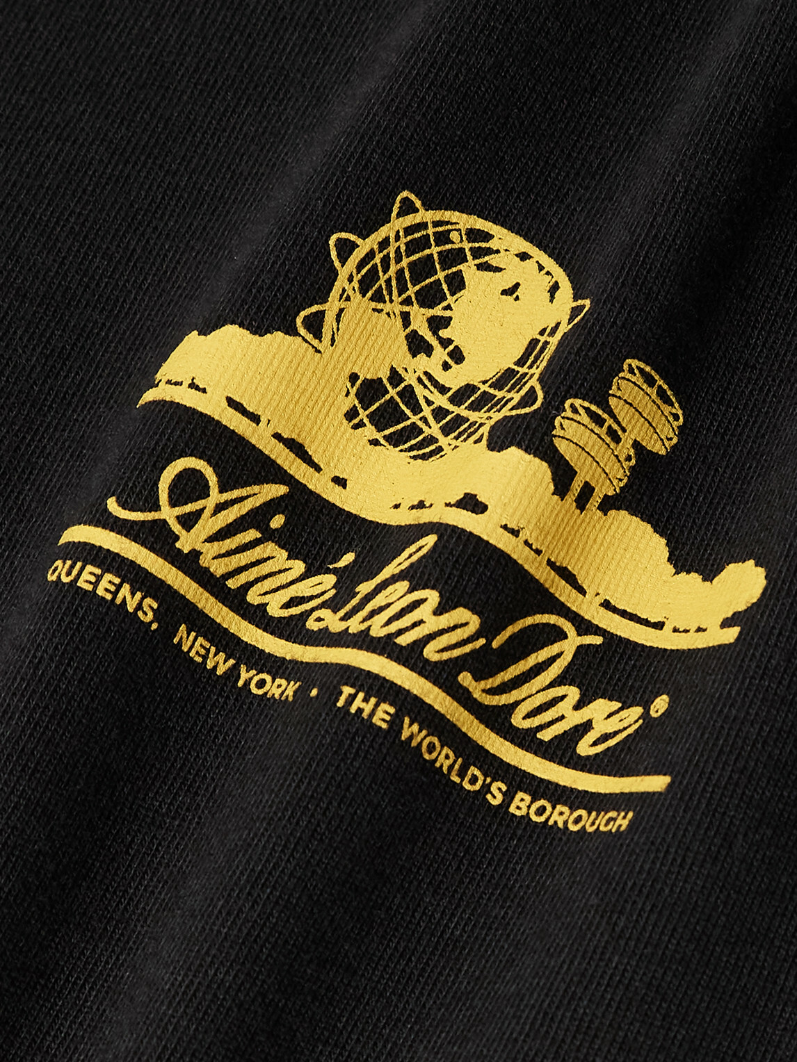 Aimé Leon Dore - Unisphere Logo-Print Cotton-Jersey T-Shirt - Black