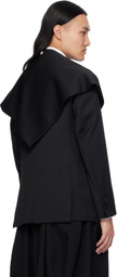 Simone Rocha Black Scarf Insert Classic Blazer
